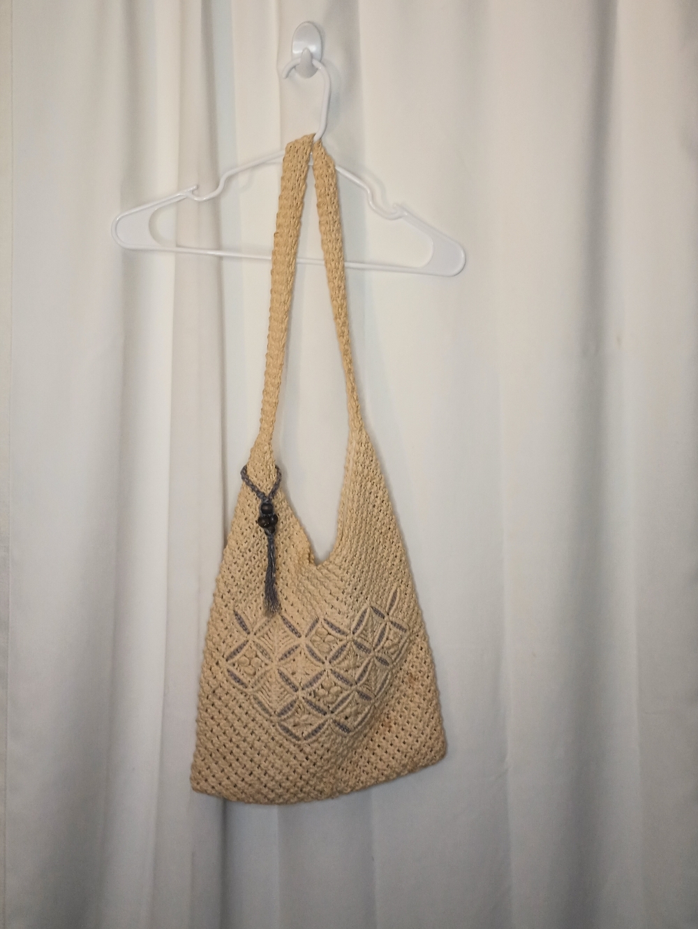 Women's Crochet Beachy Boho Bag Macrame Hippie Festival Cottagecore